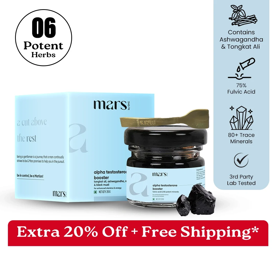 Stylish Mars Alpha Testosterone Booster - Una soluzione New Age per la resistenza con radice di Maca Tongkat Ali Shilajit Gold Fine