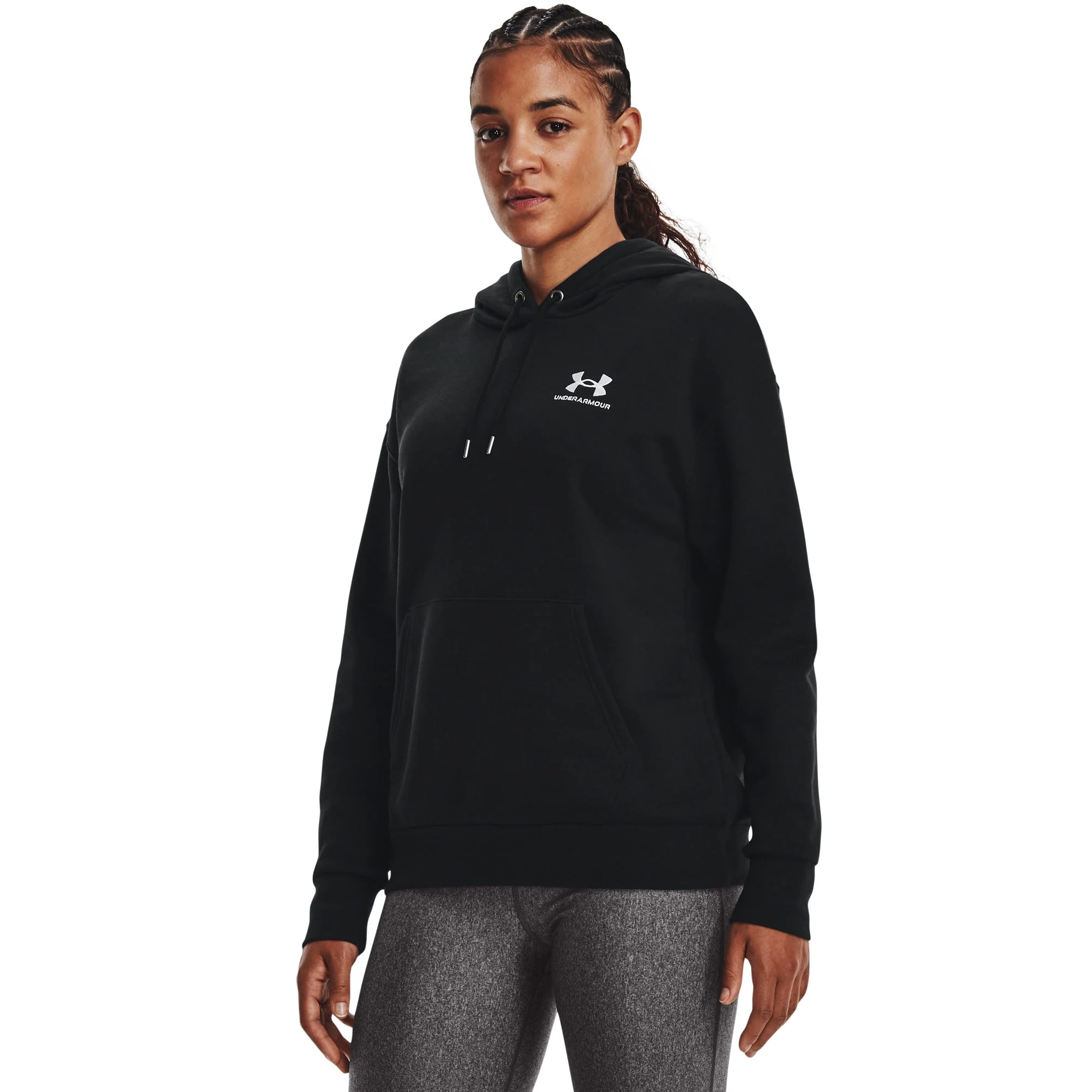 Advanced Under Armour Womens UA Essential Fleece Hoodie - Black First-Class