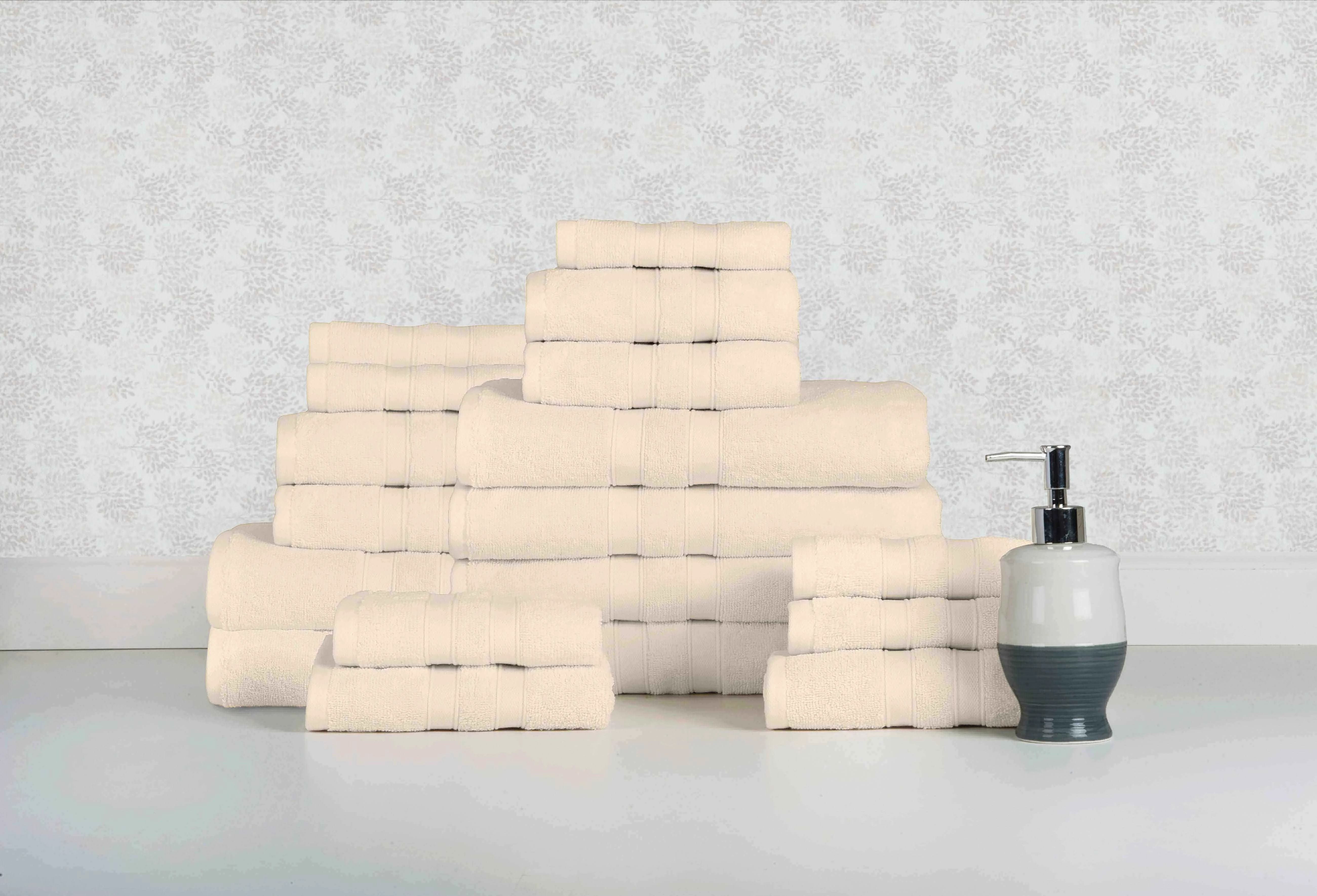 Advanced Bibb Home 18 Piece Egyptian Cotton Towel Set Soft