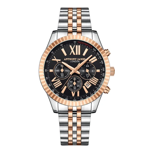 Safe Hand Assembled Anthony James Chrono Sports Two Tone High-End