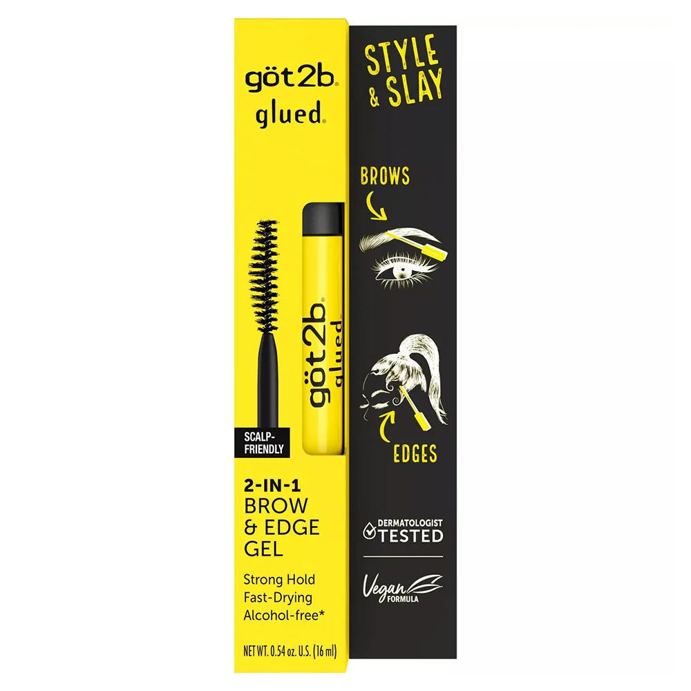 Advanced Got2b Glued 2 in 1 Brows and Edges Hair Gel 0.54 Oz Environmentally Friendly
