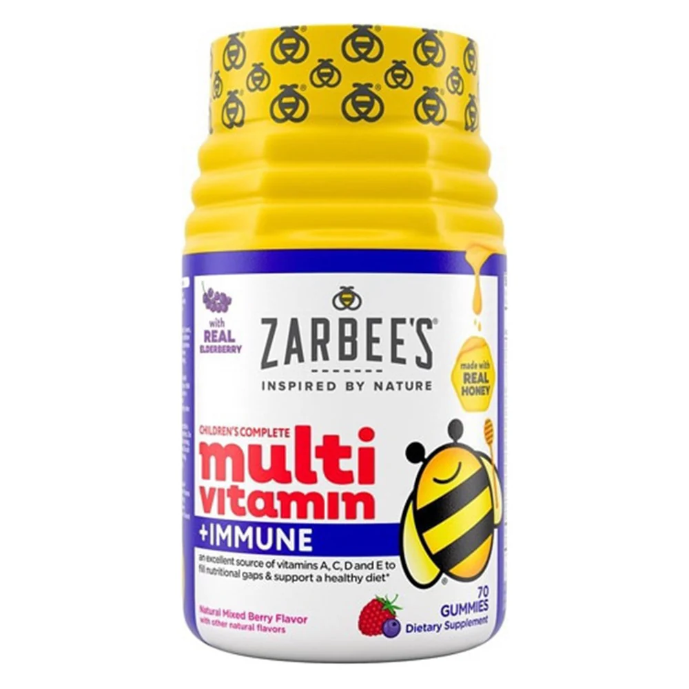 Selected Zarbees Childrens Complete Multivitamin Immune Support Gummies Natural Mixed Berry Flavor 70 Ea Durable