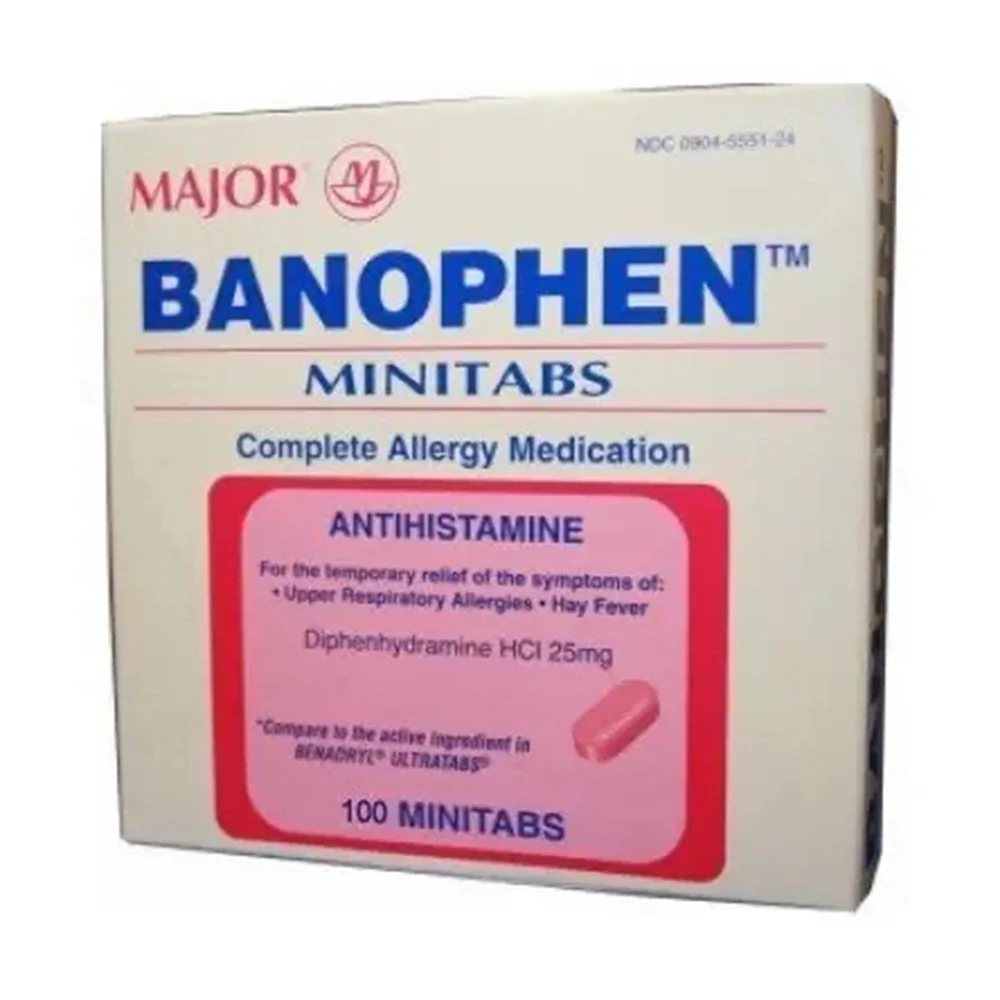 Sustainable Major Banophen Antihistamine HCI 25 Mg Allergy Medication 100 Ea Verified