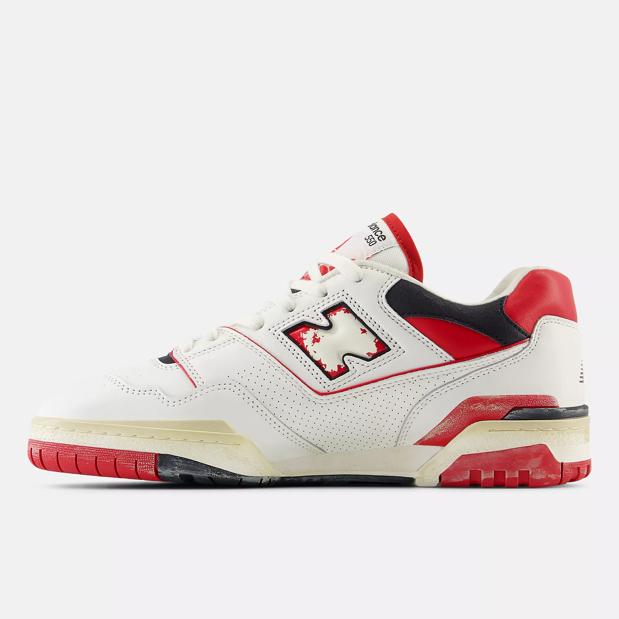 Verified New Balance Mens 550 Vintage Pack Team Red Natural