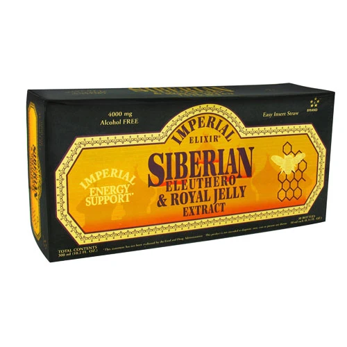 Exceptional Imperial Elixir Siberian Eleuthero and Royal Jelly Extract Imperial Energy Support 0.34Oz 10ml 30Ea Fine Crafted