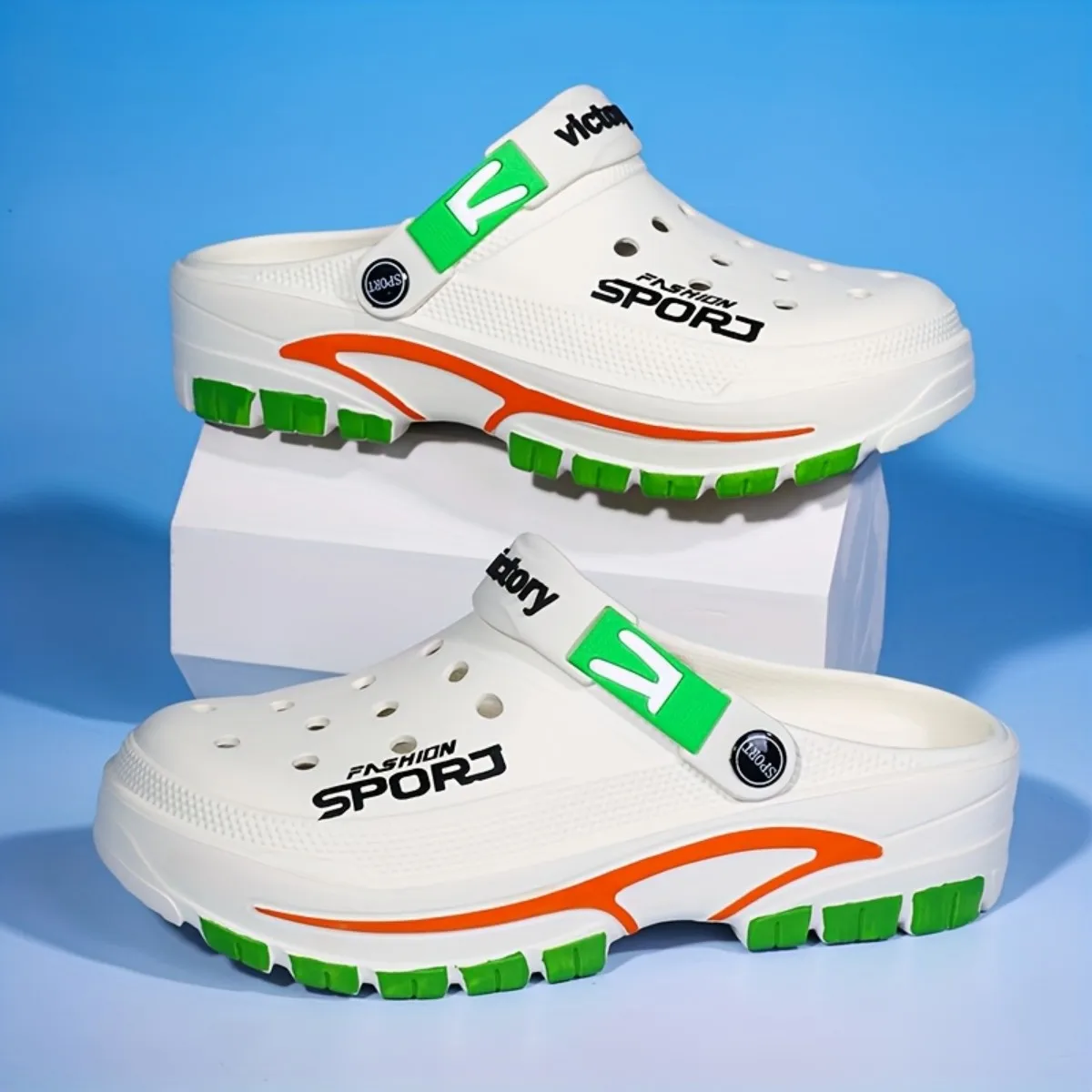 User-Friendly Men Fashion Thick Sole Clogs Hole‑Shoes Long-Lasting