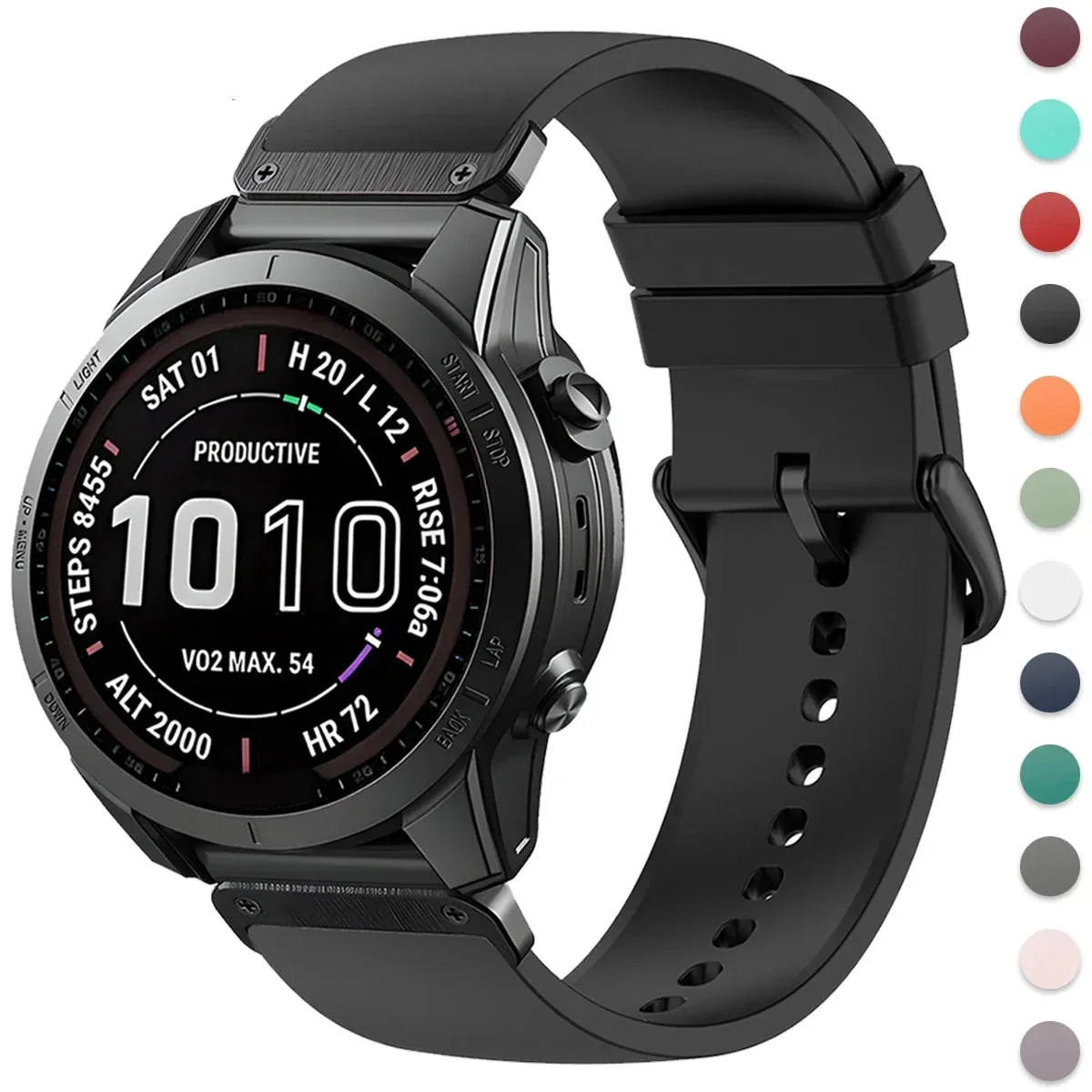 Breathable Garmin Silicone Watch Strap - Comfortable Flexible Band User-Friendly