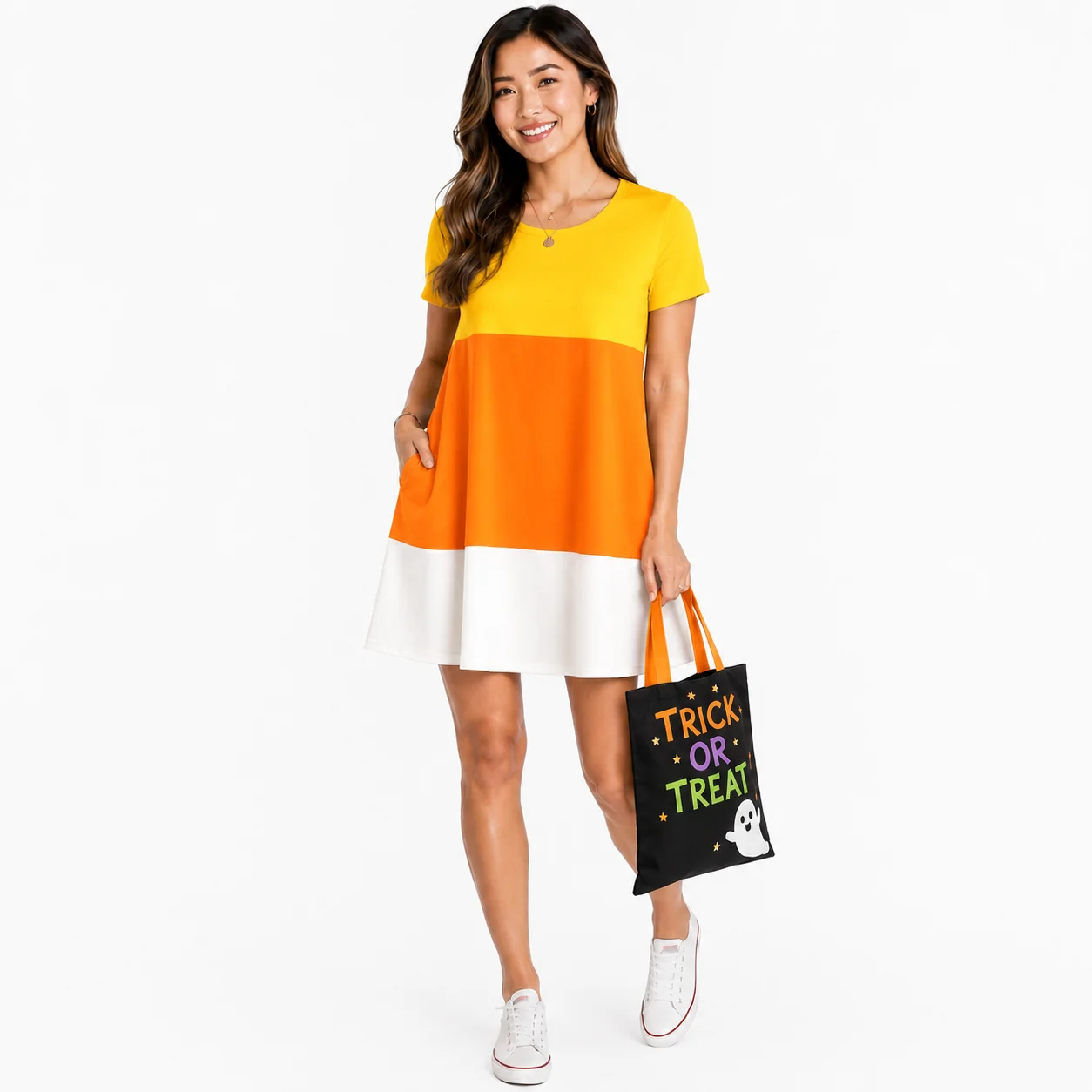 Advanced Lily by Firmiana Women's Round Neck Short Sleeve Shirt Dress Women's Apparel Consistent