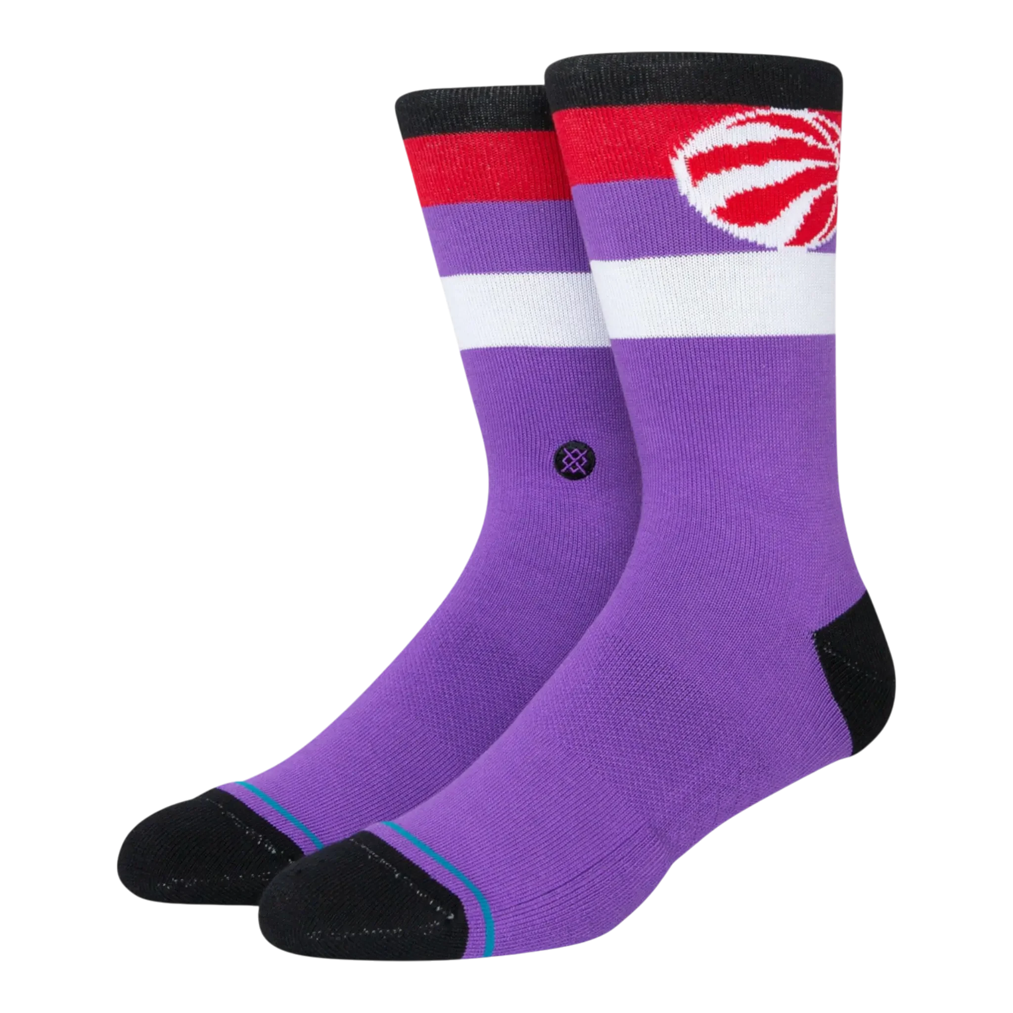 Functional Stance Raptors ST Men Crew Socks Purple Red Original Design