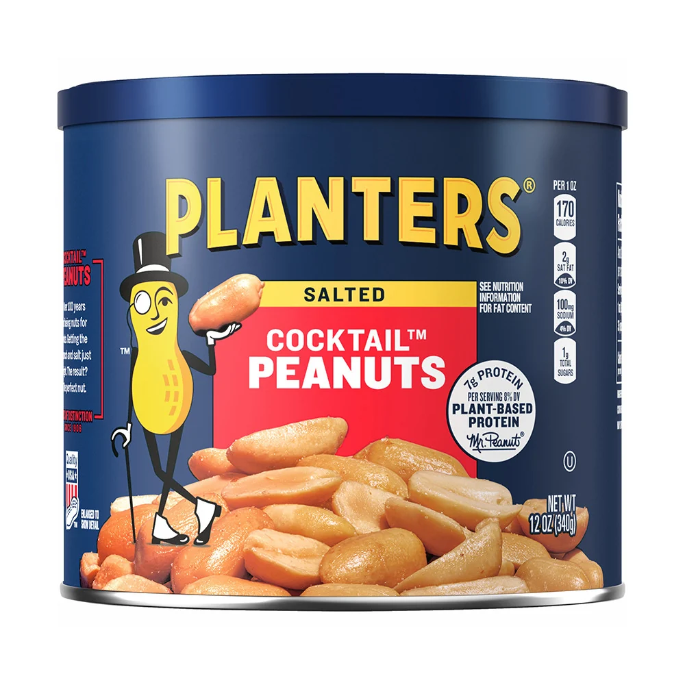 Verified Planters Salted Cocktail Peanuts 12 Oz Original Design