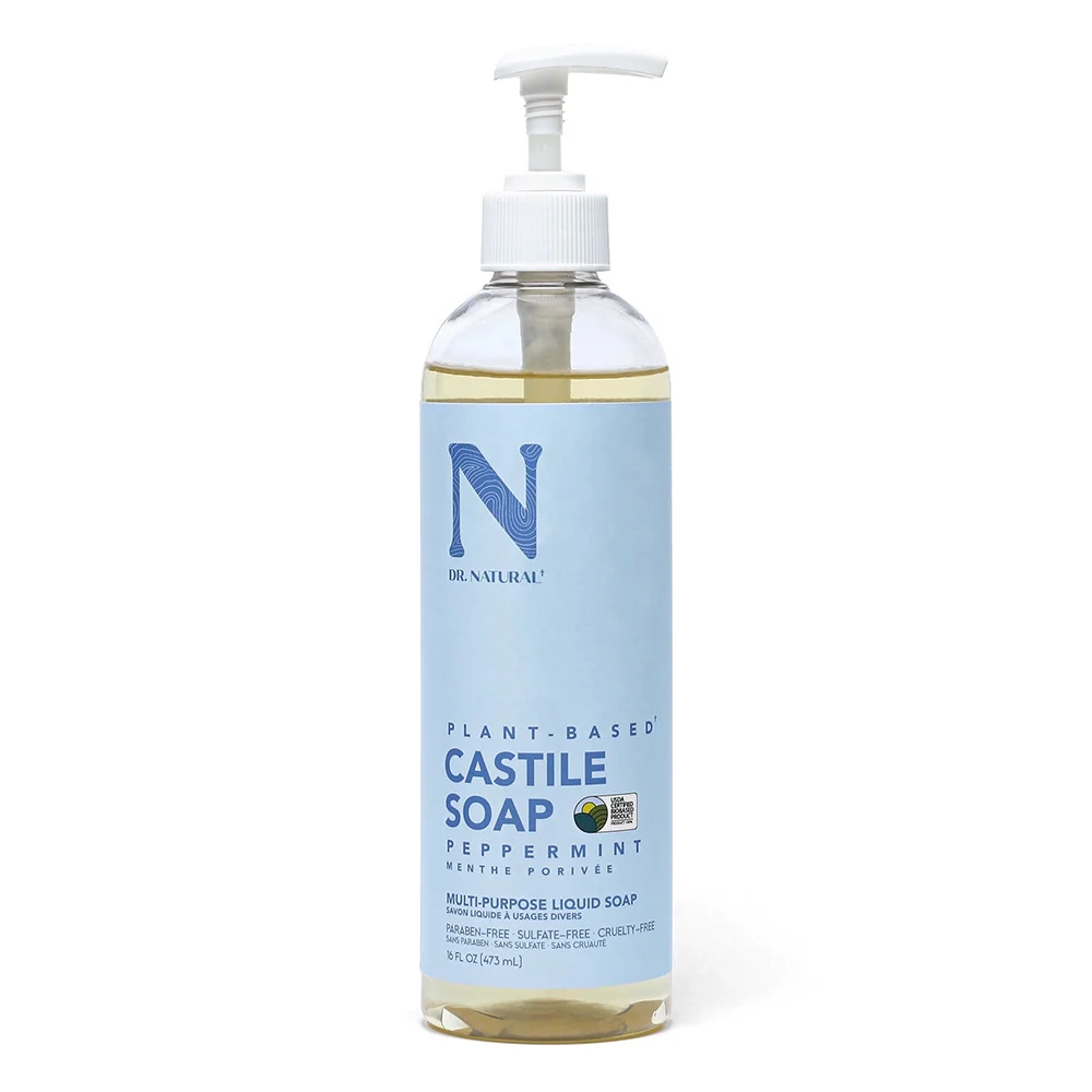 Solid Dr. Natural Castile Liquid Soap Peppermint 16 Oz Premium Material