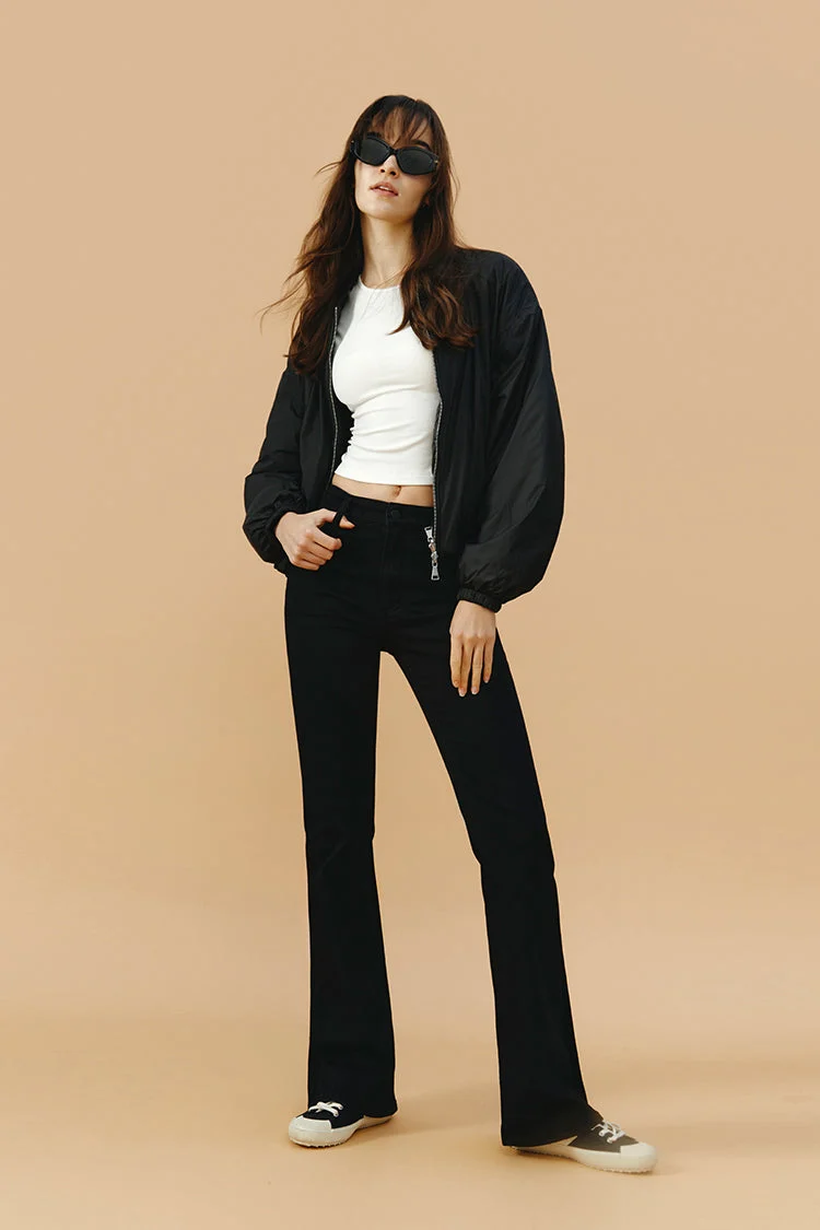 Casual Vintage High Rise Flare LALA Jeans HJ186 Effective