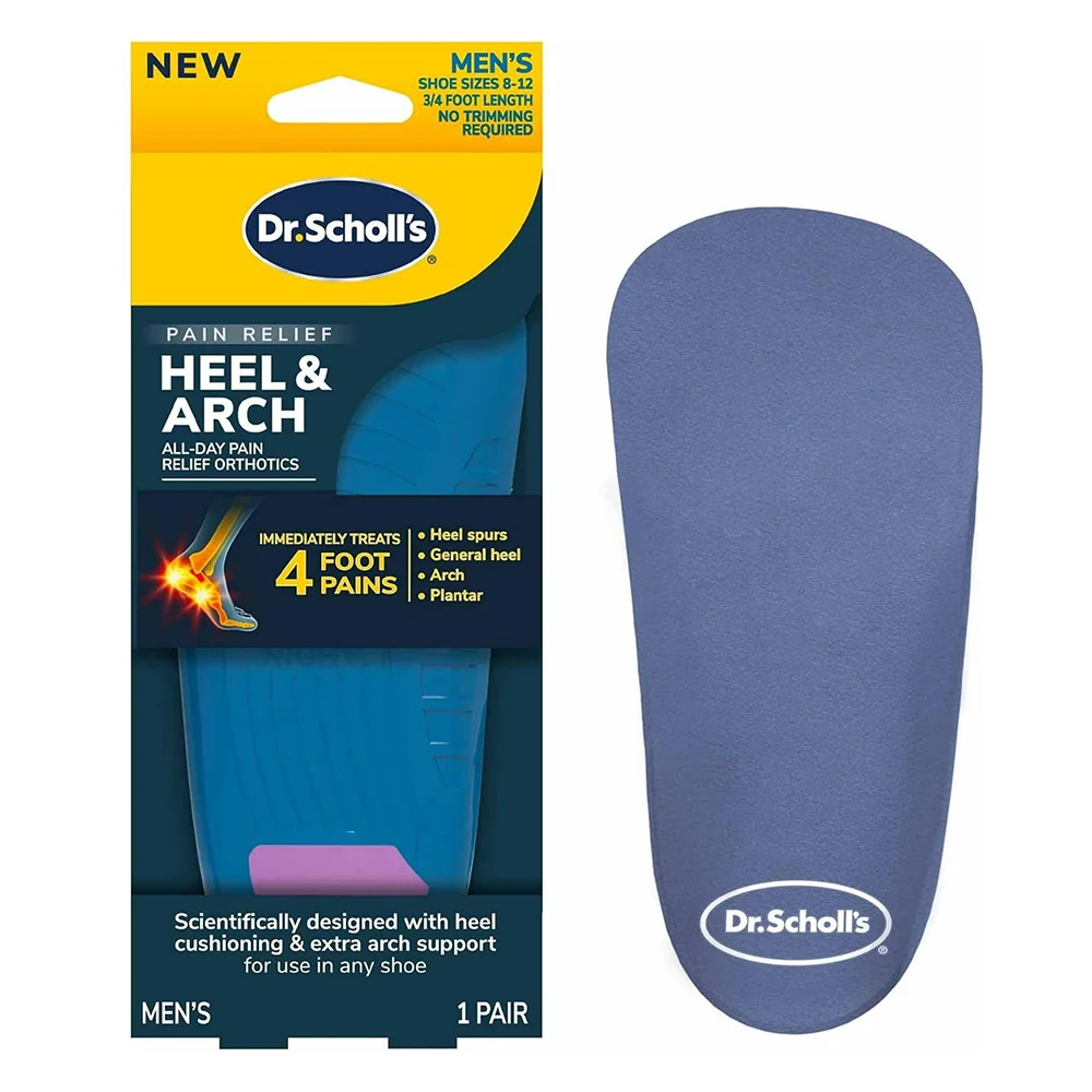 Carefully Designed Dr. Scholls Heel and Arch Pain Relief Orthotic for Men 1 Ea Quality