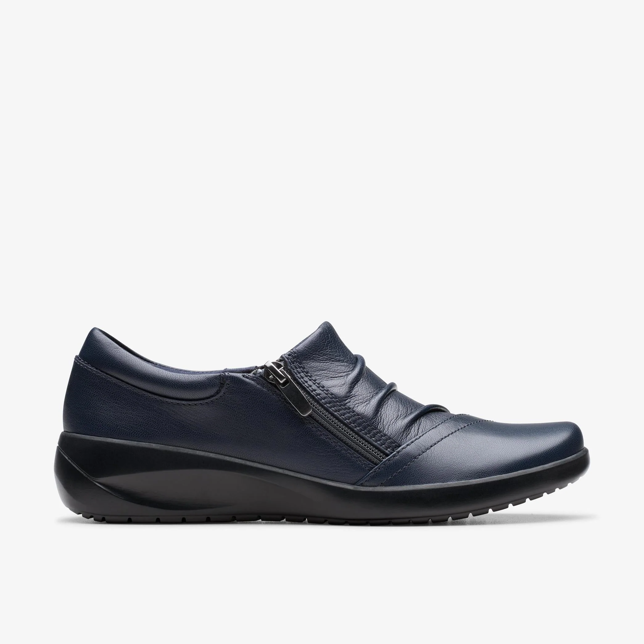 World-Class Womens Clarks Kaetlyn Mila - Blue Leather Genuine