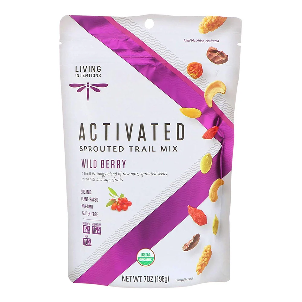Luxury Living Intentions Organic Activated Sprouted Trail Mix Wild Berry 7 Oz Specialty