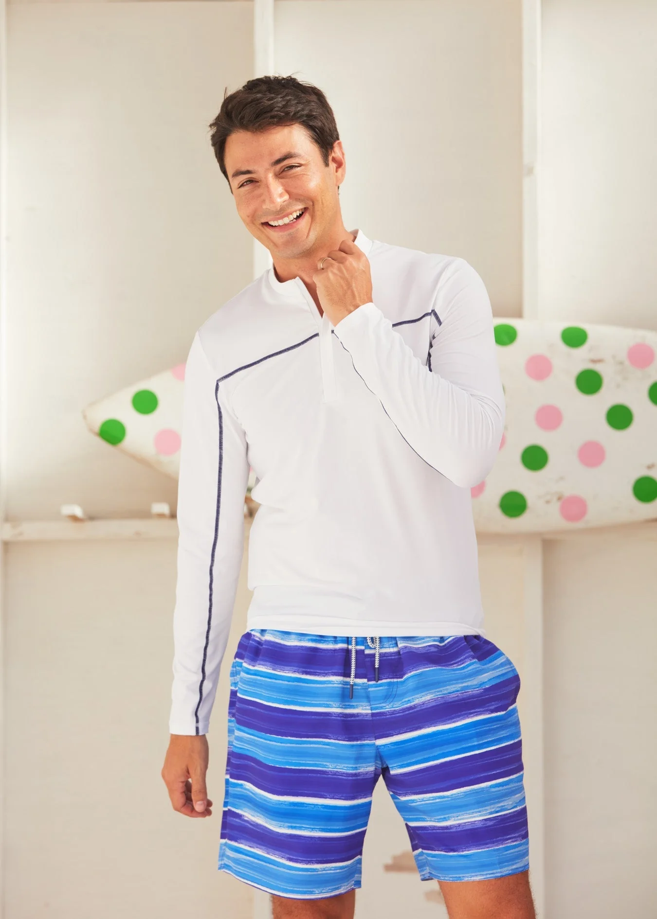 Crafted Men's San Sebastian Stripe Swim Trunk Fast