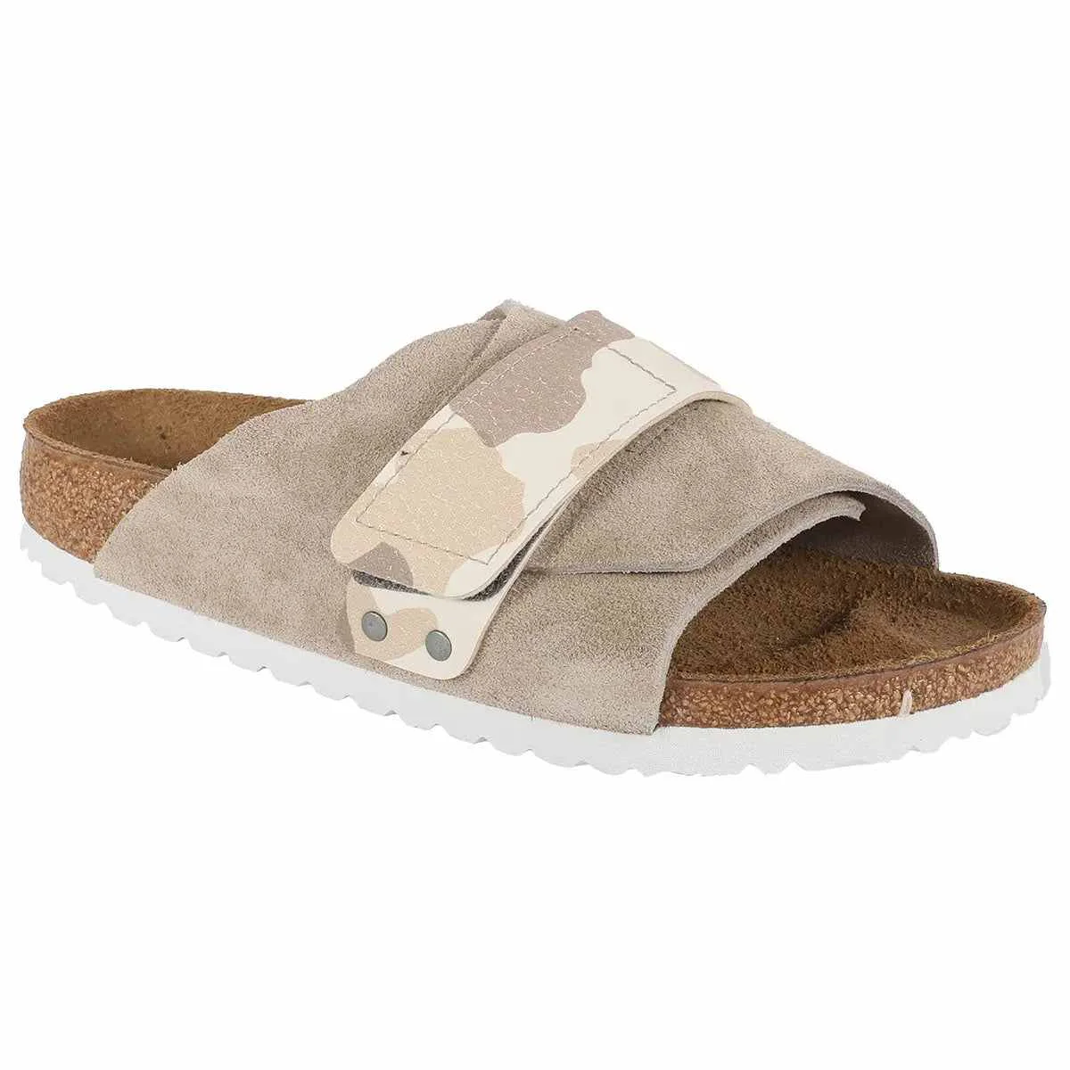 Specialty Birkenstock Kyoto Suede Leather Birko-Flor Grey Taupe Sandals Refined