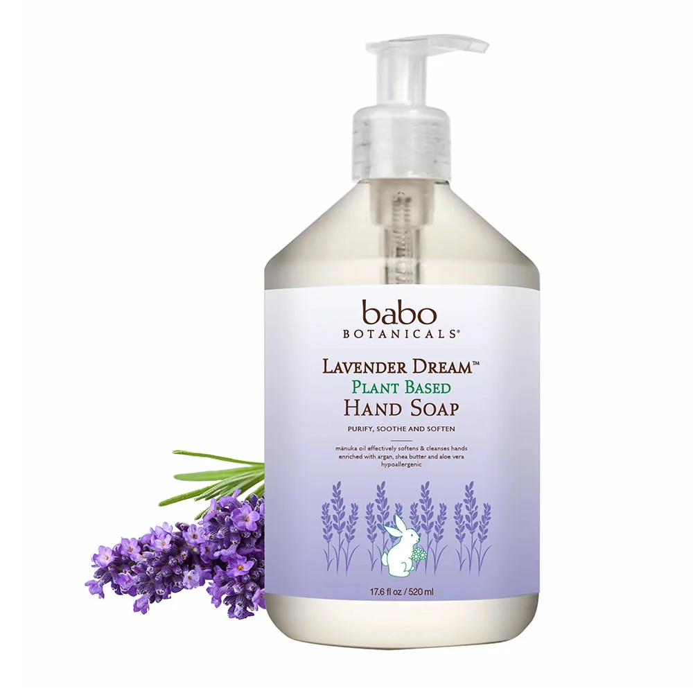 World-Class Babo Botanicals Lavender Dream Plant Based Hand Soap 17.6 Oz Enhanced