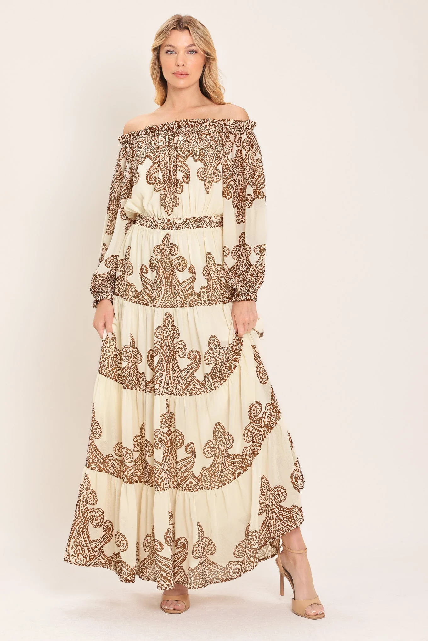 Clean Bella Terra Woven Maxi Dress Luxury
