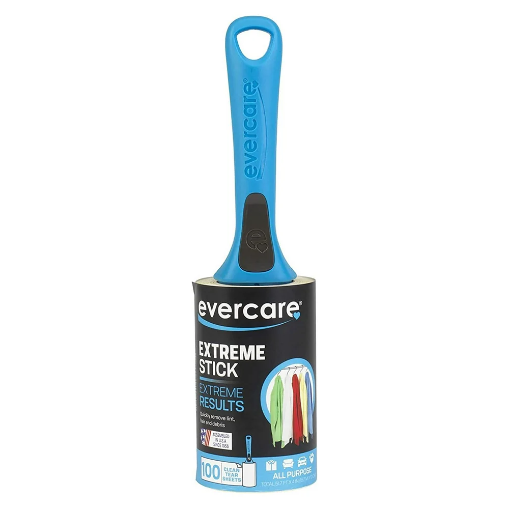 Authentic Evercare Extreme Stick Lint Roller Sheets for Removing Pet Hair and Lint 100Ea Classic