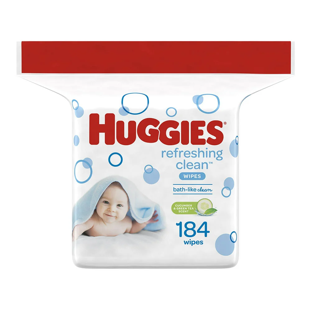 Enhanced Huggies Refreshing Clean Scented Baby Wipes 184 Ea Crafted
