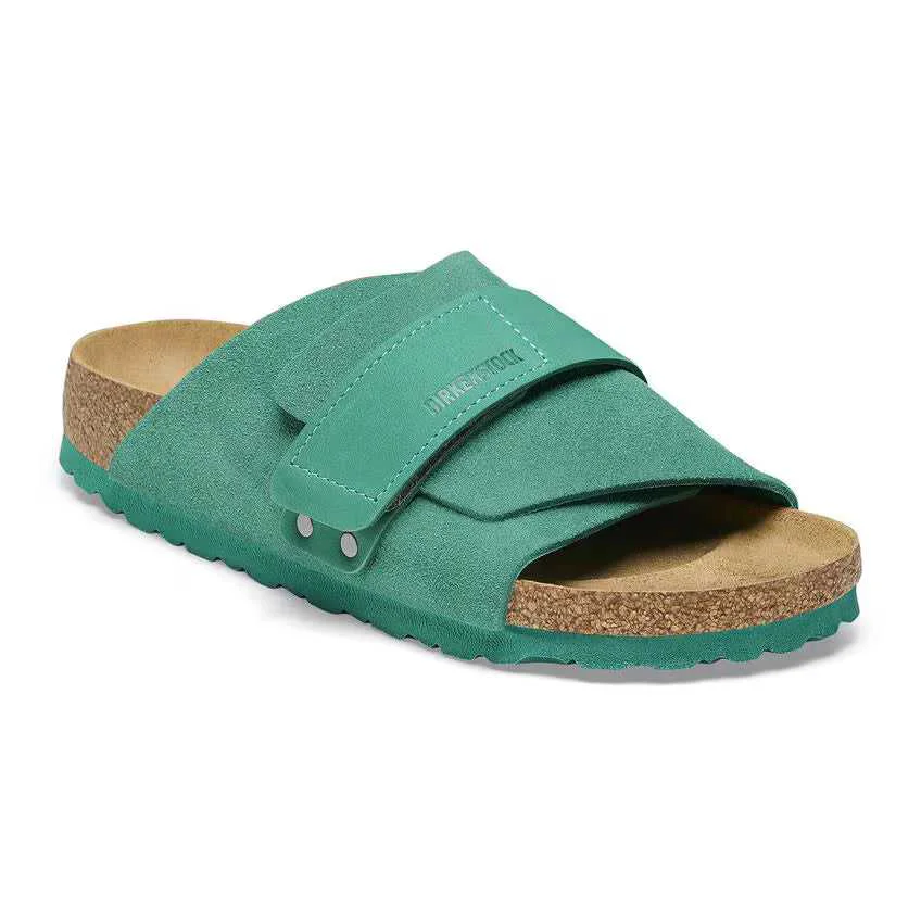 Artisan Birkenstock Kyoto Nubuck Suede Leather Green Sandals Functional