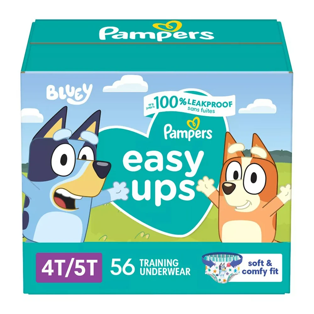 Fine Pampers Easy Ups Bluey Training Diapers Size 4T to 5T for Soft and Comfy Fit 56Ea Certified