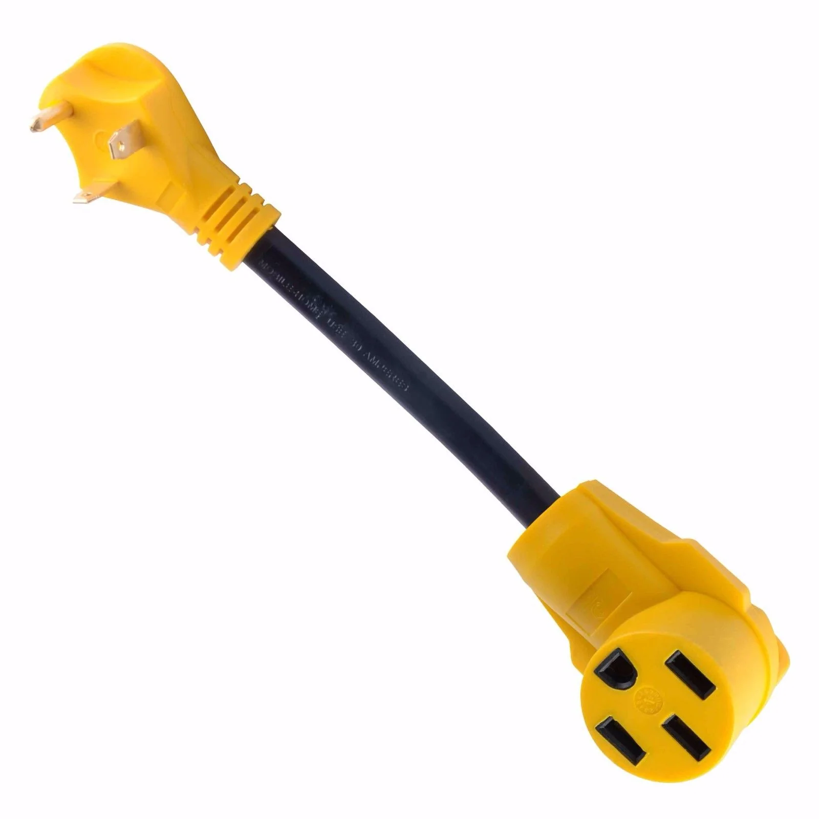 Practical 30 Amp Male Plug to 50 Amp Female Dog Bone Adapter RV Electric Converter Cord Cable Long-Lasting