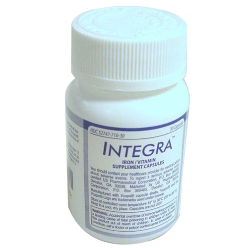 Verified Integra Professional 125 Mg Iron Vitamin Supplement Capsules 30 Ea Premium