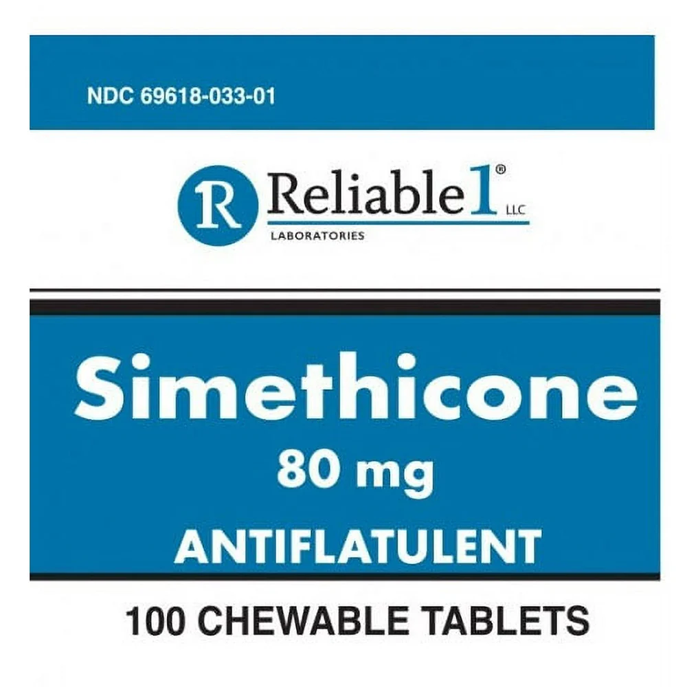 Advanced Reliable1 Labs Simethicone Chewable 80 Mg Antiflatulent Tablets 100 Ea Stylish