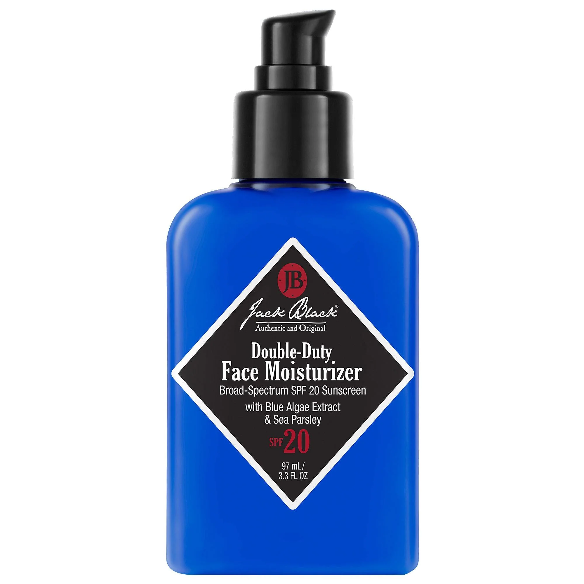 World-Class Black Monster Double-Duty Face Moisturizer SPF 20 Lightweight Sunscreen Anti-Aging for Men - Hydrating Non-Oily Broad Spectrum Protection High-Performance