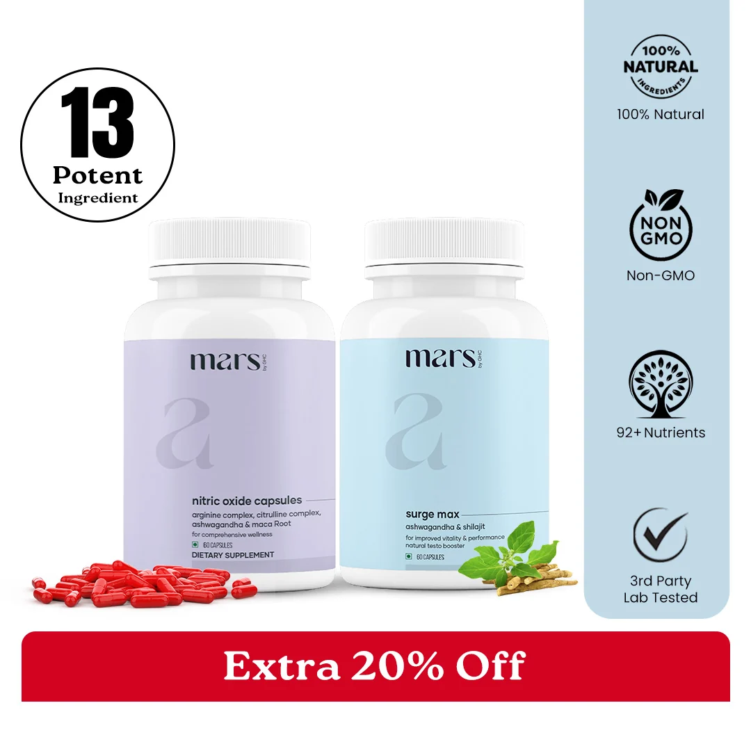 Artisan Growth Max Combo Powered by Nitric Oxide Pure Ashwagandha Capsules Breathable