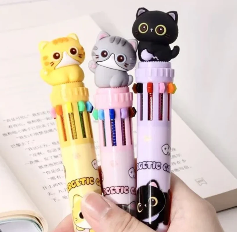 Unique 10 Color Pen Cats First-Class