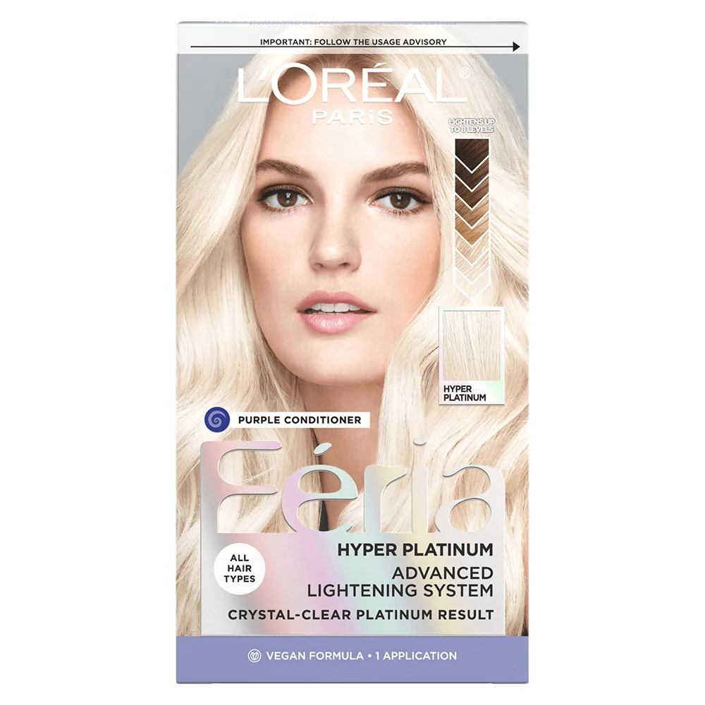 Artisan Lo Paris Feria Hyper Platinum Hair Lightening Kit for Radiant Ultra Light Blonde 1Ea High-Quality