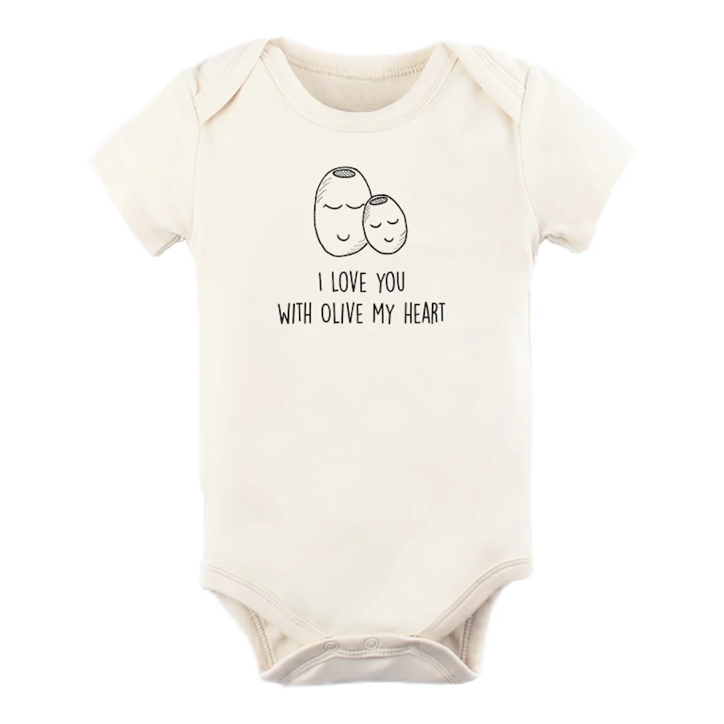 Proven Tenth Pine Olive My Heart Organic Cotton Baby Bodysuit Responsible