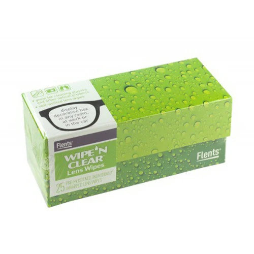 Breathable Flents Wipe n Clear Lens Wipes Assorted Box Patterns 25 Ea Durable