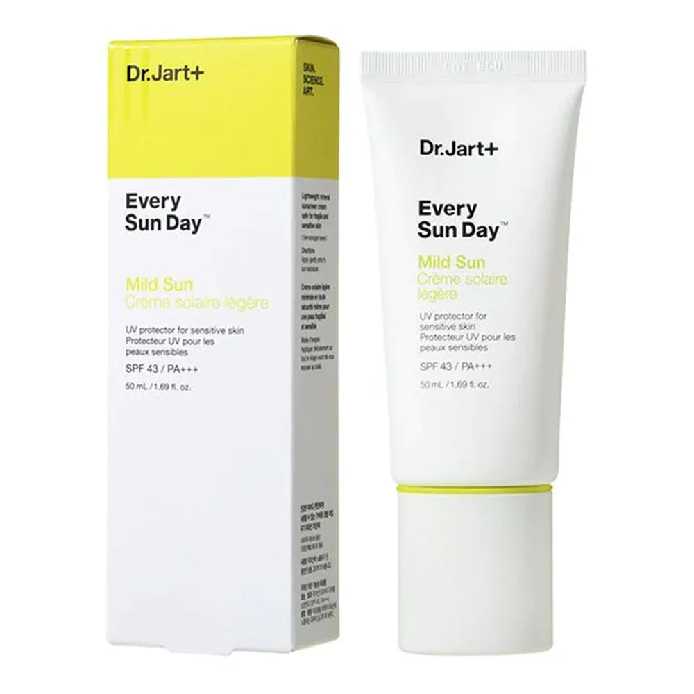 Detailed Dr Jart Plus Every Sun Day Mild Sun SPF 43 PA UV Protectant for Sensitive Skin 1.69Oz 50ml Solid
