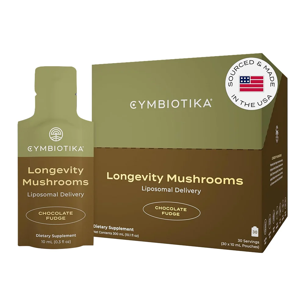 First-Class Cymbiotika Longevity Mushrooms Lipsomal Delivery Chocolate Fudge 10.1Oz 300ml Trusted
