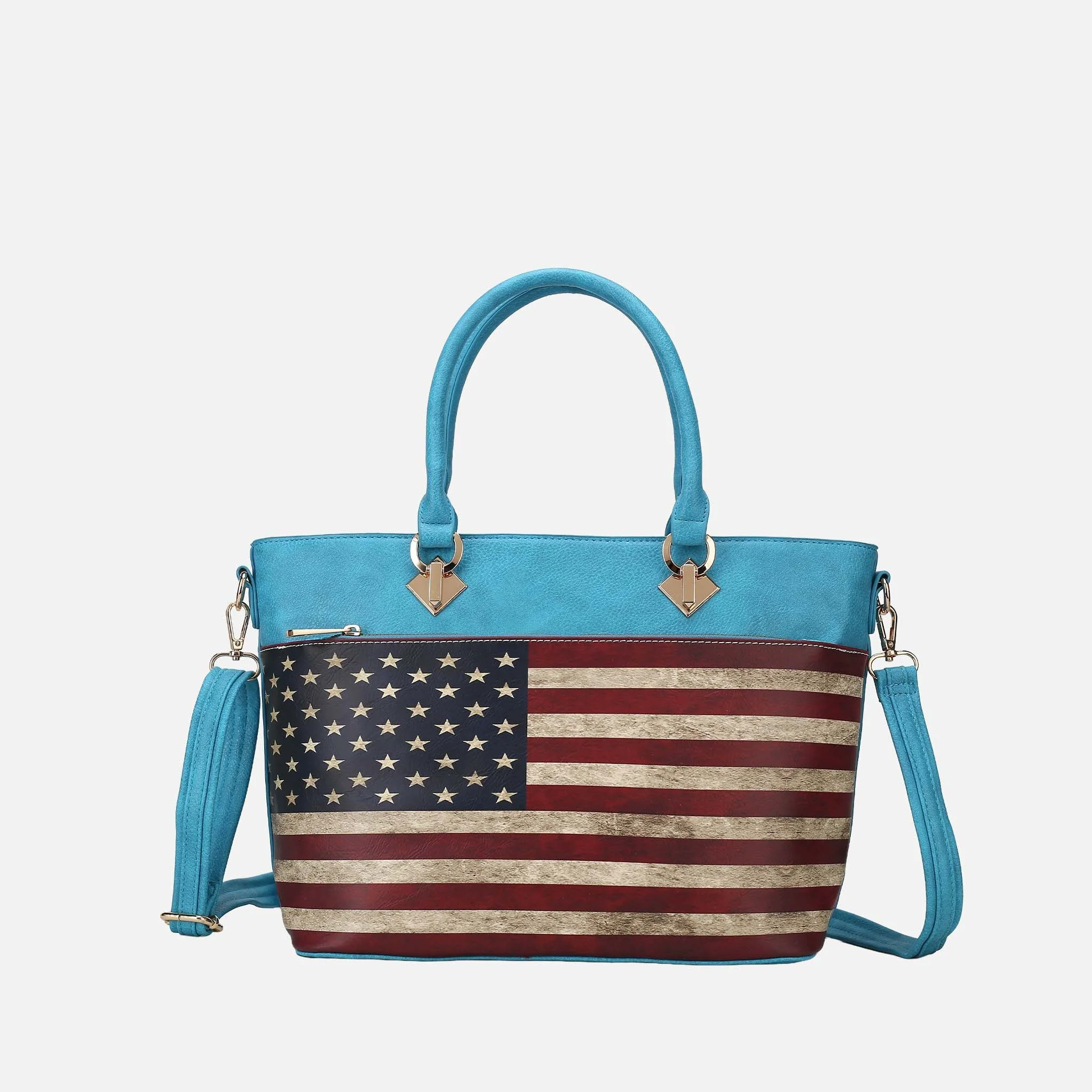First-Class MKF Collection by Mia K. - Lilian Printed Flag Tote Bag Dependable