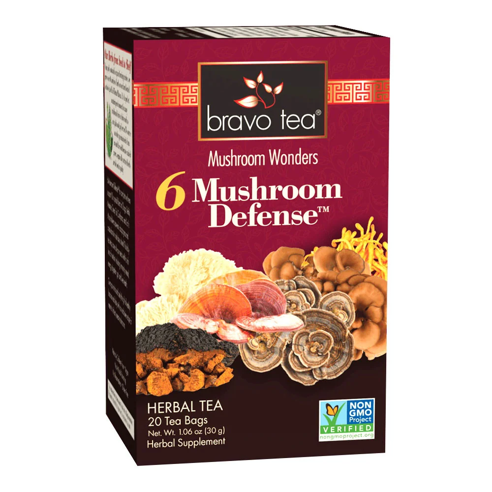 User-Friendly Bravo Tea 6 Mushroom Defense Herbal Tea Bags 20 Ea Unique