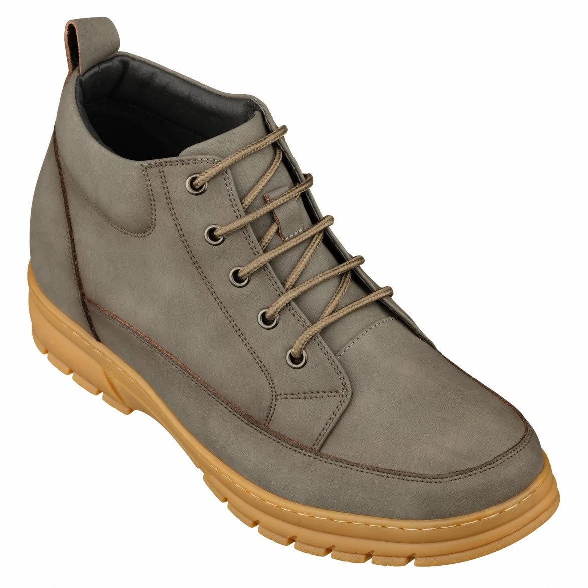 Premium TOTO - K11551 - 2.8 Inches Taller Grey - Casual Hiker Boots Exceptional