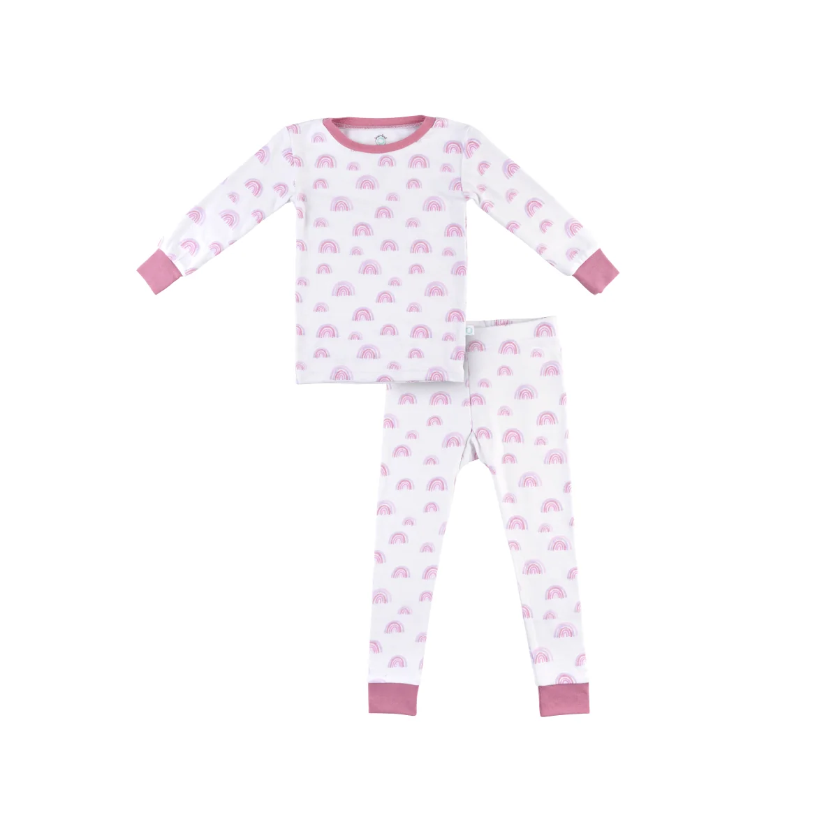 Smart Toddler Kids Bamboo Pajamas - Pink Rainbow Advanced
