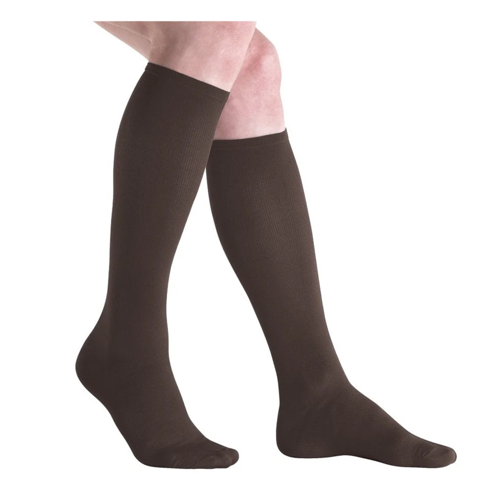 Reliable Jobst Mens Dress Knee High Closed Toe Socks Brown Medium 1 Ea Consistent