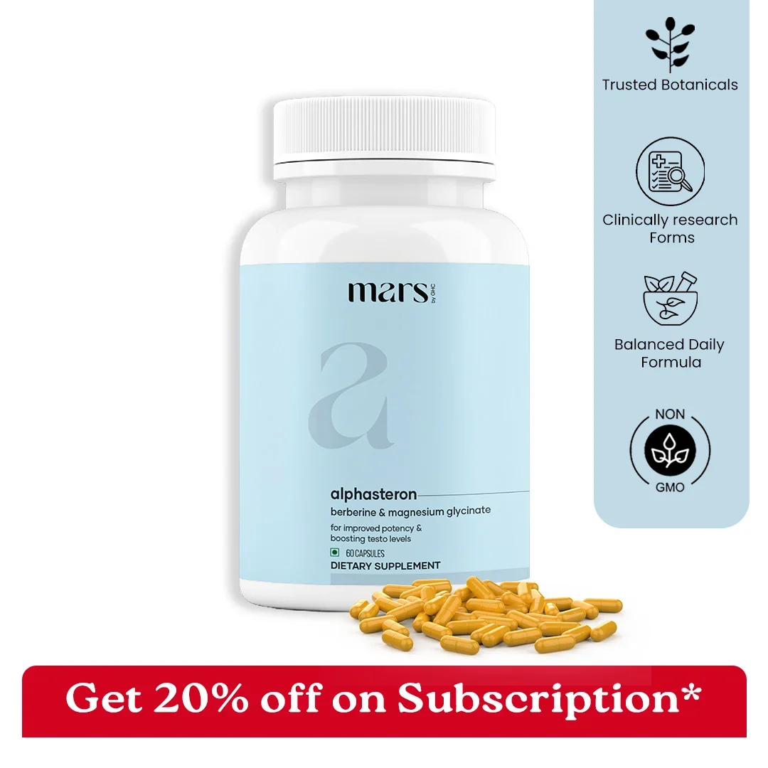 Advanced AlphaSteron Capsules with Maca Root Magnesium Berberine Vitality Strength Metabolic Support 60N Practical