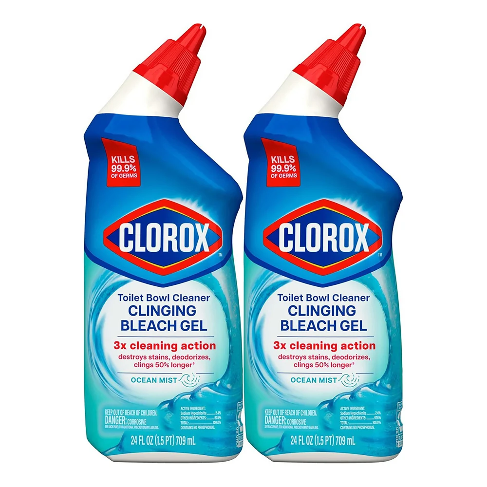 Specialty Clorox Cleans Toilet Disinfects Bowl Bleach Gel 24Oz Pack of 2