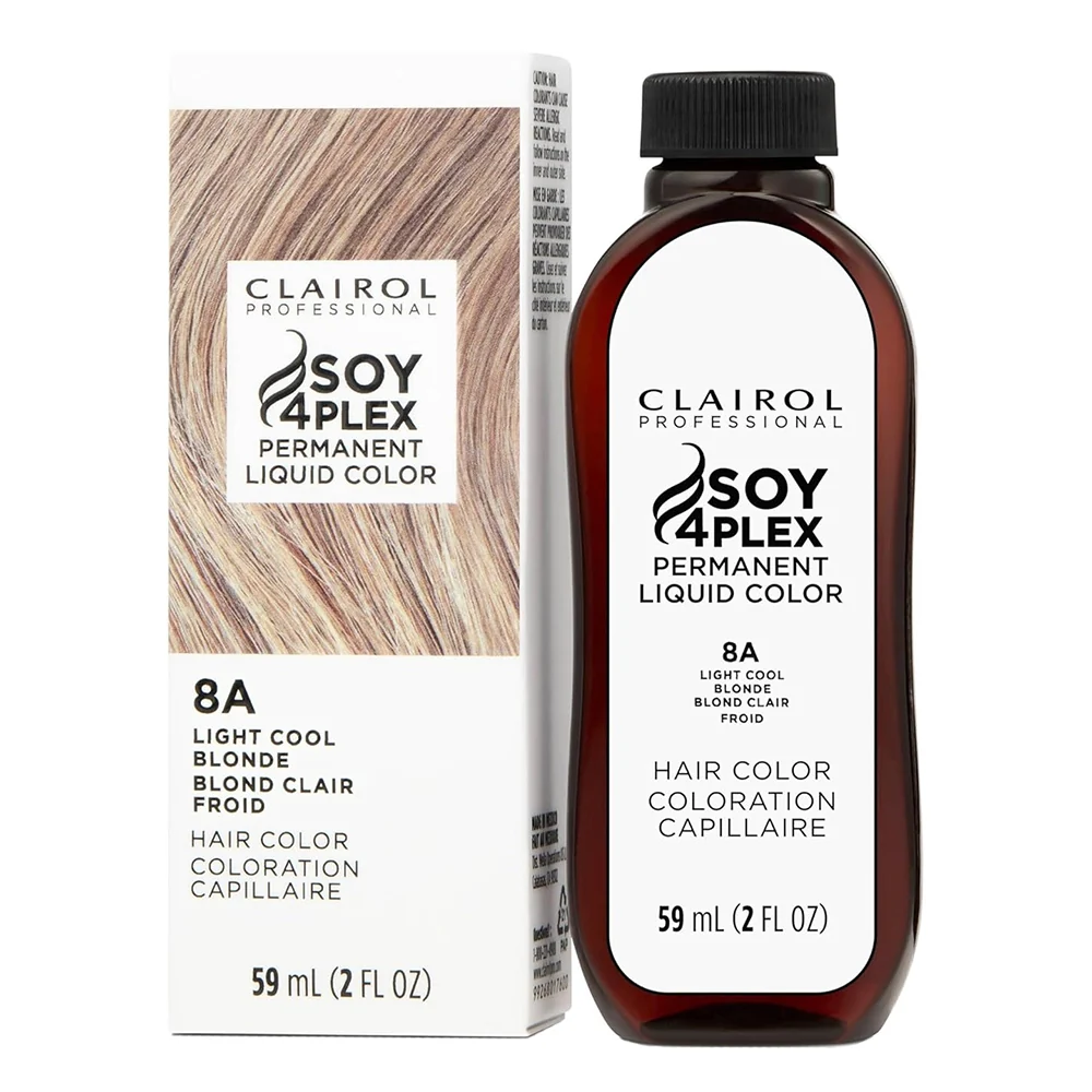 Top-Quality Clairol Professional Soy4plex 8A 28D Light Cool Blonde Liquicolor Permanent Hair Color 2 Oz Functional