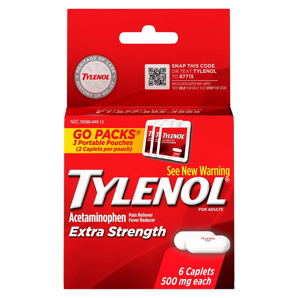 Carefully Designed Tylenol Extra Strength 500 Mg Acetaminophen Caplets 60 Ea High-Quality