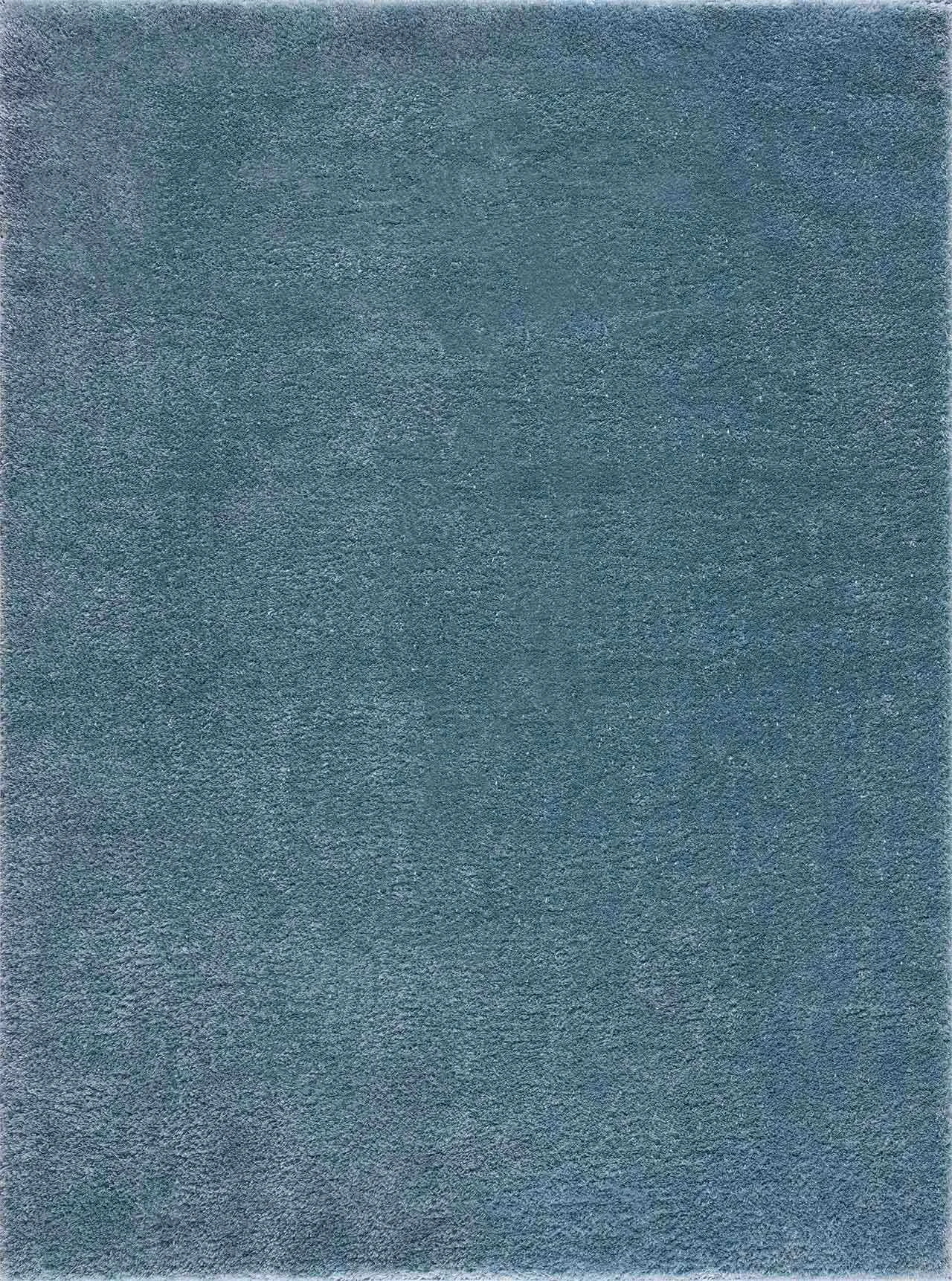 Authentic Heavenly Solid Blue Plush Rug - World-Class
