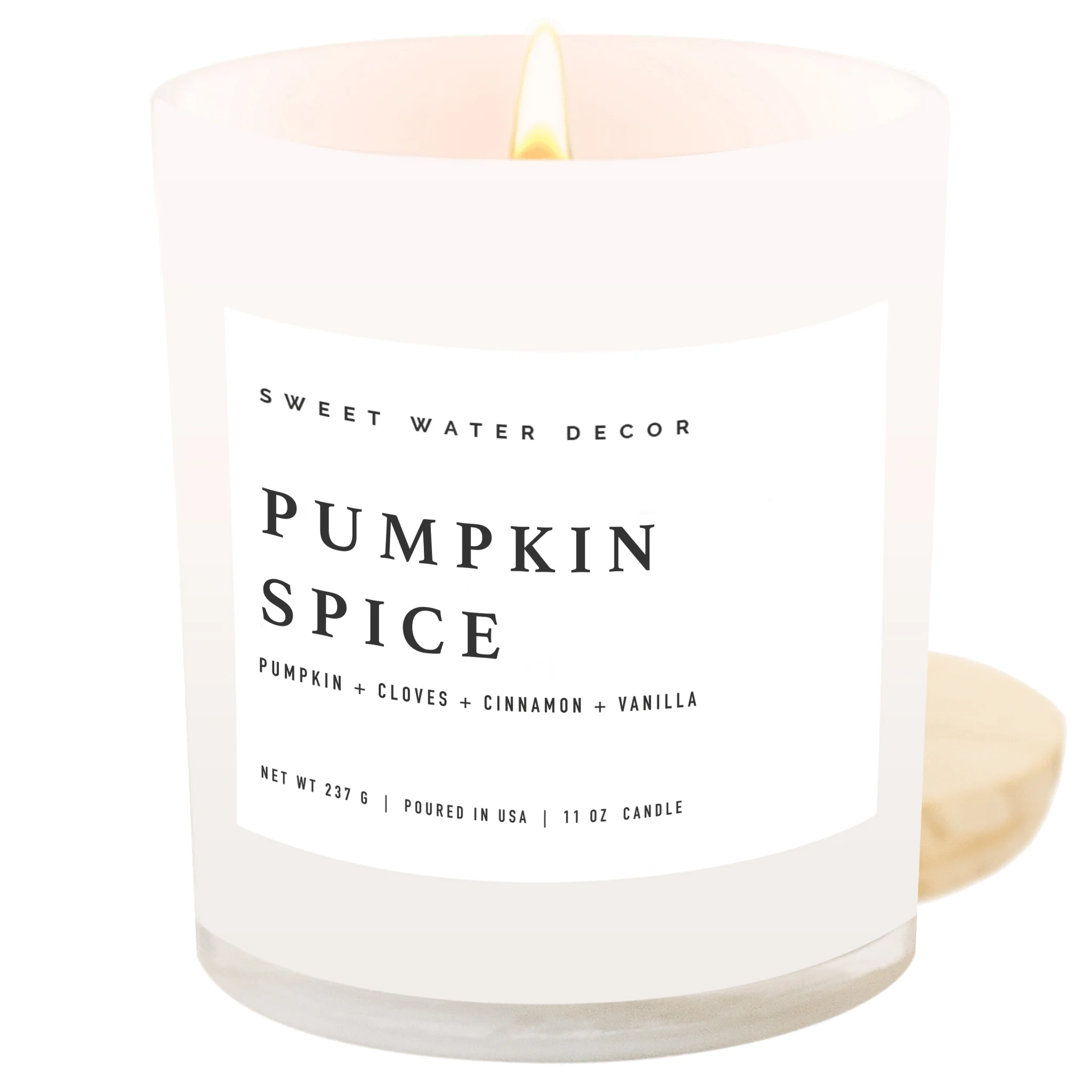 Natural Pumpkin Spice Soy Candle - White Jar - 11 oz Reliable