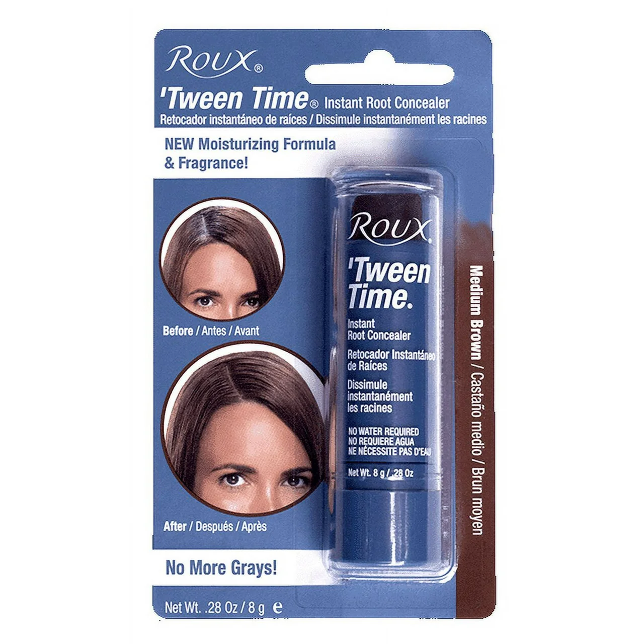 Breathable Roux Tween Time Hair Color Crayon Instant Root Concealer Medium Brown 1 Ea Exclusive
